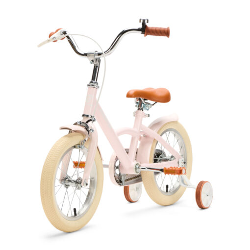 De Generation Classico 14 inch roze kinderfiets is een klassieke en veilige fiets voor kinderen van 3 tot 5 jaar. Met stevig frame, zijwieltjes, terugtraprem en handrem voor optimale controle en comfort.