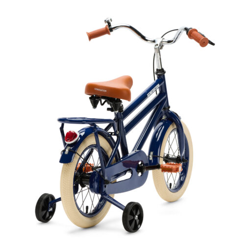 De Generation City 14 inch blauw is een lichte en stabiele kinderfiets met zijwieltjes. Perfect voor jonge kinderen die leren fietsen, met een minimale zadelhoogte van 50 cm en een frisse uitstraling.
