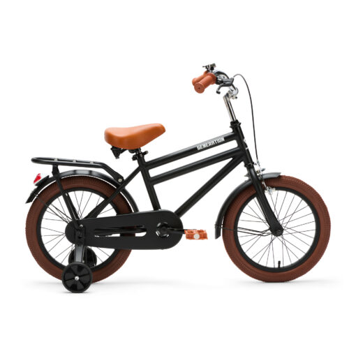 De Generation City 16 inch matzwart is een stevige en lichte kinderfiets met zijwieltjes en standaard. Ideaal voor kinderen die al kunnen fietsen, met een minimale zadelhoogte van 56 cm.