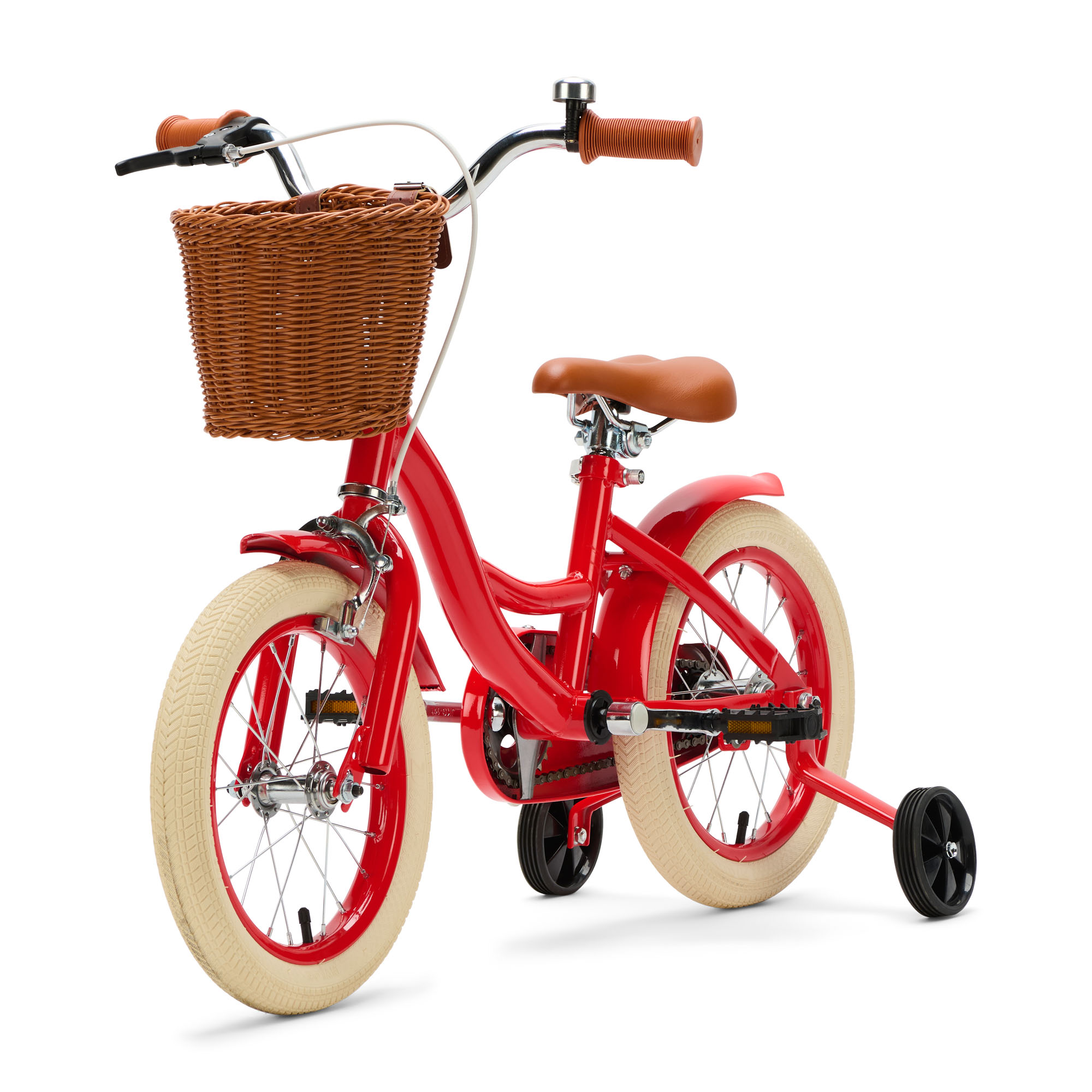 Generation Blanco 14 inch rood – Kinderfiets met Mandje Op de rode Generation Blanco kinderfiets 14 inch met mandje trekt jouw kind zeker de aandacht! Deze stoere fiets, geschikt voor kinderen van 3 tot 5 jaar, wordt met zijwieltjes geleverd en is daarom ook perfect geschikt voor kinderen die nog wat ondersteuning kunnen gebruiken.
