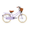 De Generation Transporter 20 inch Lila is een stijlvolle kinderfiets voor kinderen van ongeveer 6 tot 8 jaar. Uitgerust met een mandje, voor- en achterverlichting, terugtraprem, voorrem, fietsbel en standaard. Met een framemaat van 31 cm en een minimale zadelhoogte van 67 cm is deze fiets ideaal voor dagelijkse fietsavonturen.